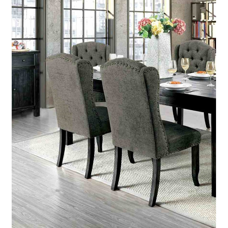 Chaise de salle à manger rustique 2 pièces