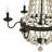 Metal and Draped Wood Bead Chandelier-1592660477