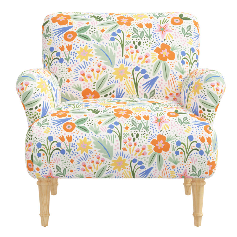 Rifle Paper Co. x Cloth & Company Bristol Armchair, Rpc Merida Multi Linen, Natural