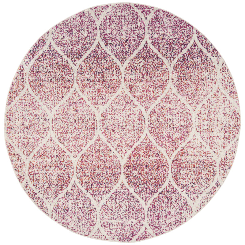Balcom Performance Geometric Rug, Round 4'