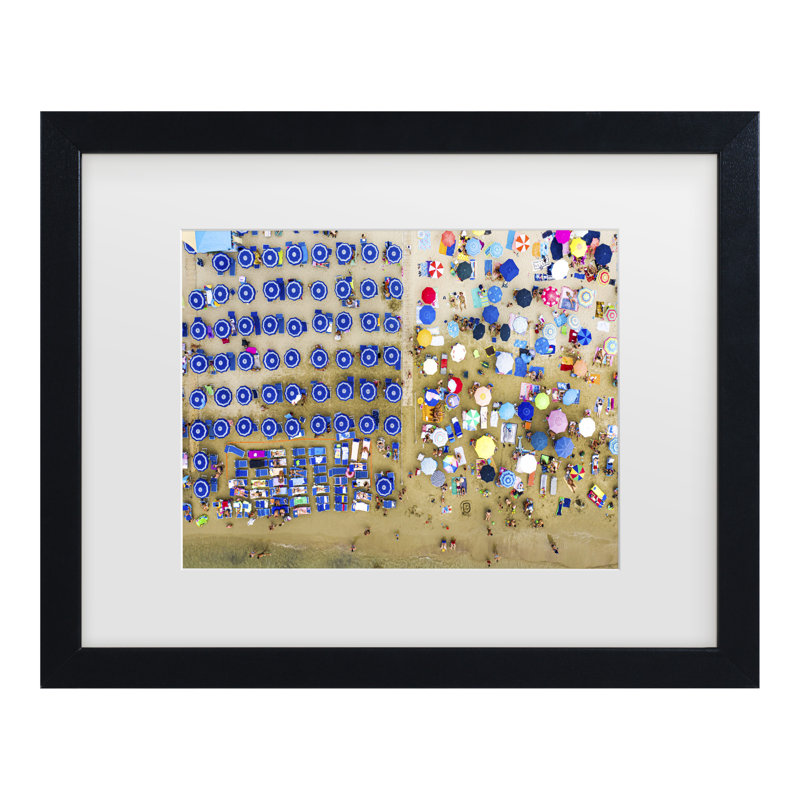«Davide Lopresti Summer Time Matted», art encadré, H 13 po x l 16 po, Noir, noir, noir, noir