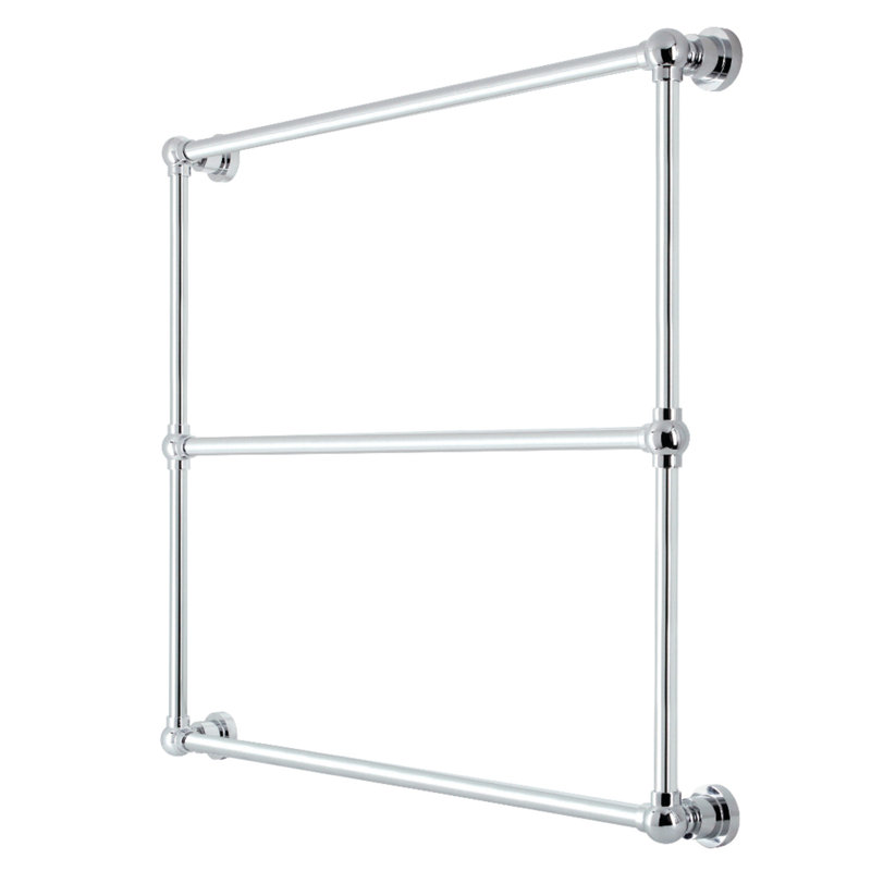 Kingston Brass Palatine 36-Inch Wall Mount 3-Bar Towel Rack, Polished Chrome