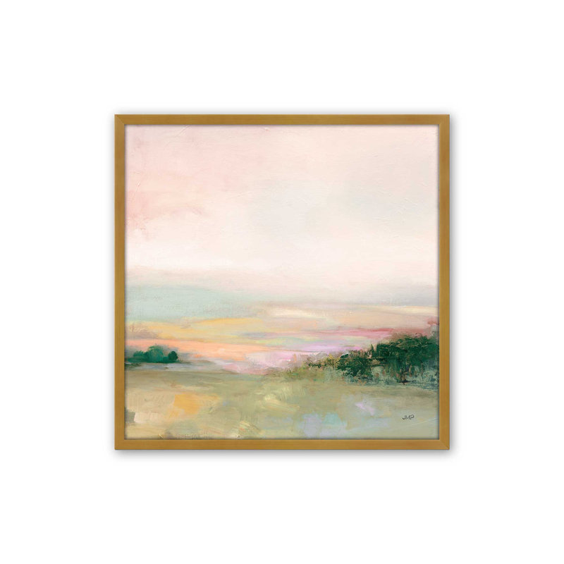 Vallée sombre et brillante, H 20 po x l 20 po, Impression encadrée sans passe-partout, Doré