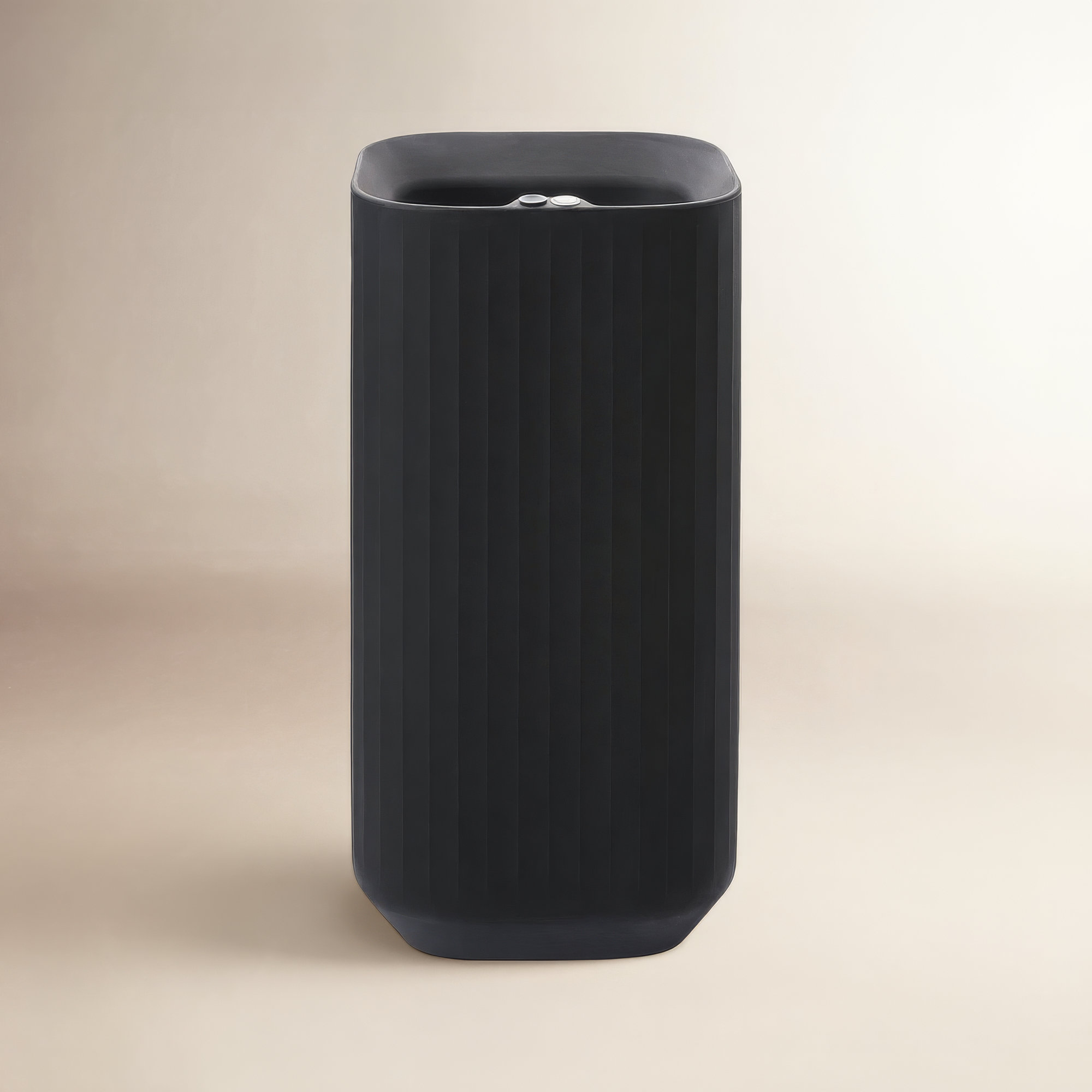 Mod Self Watering Plant Box, 20" x 20" x 38"H - Tall Square, Caviar Black