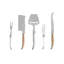 French Home Laguiole 5 Piece Cheese Knife, Fork And Slicer Set, Mixed Metals