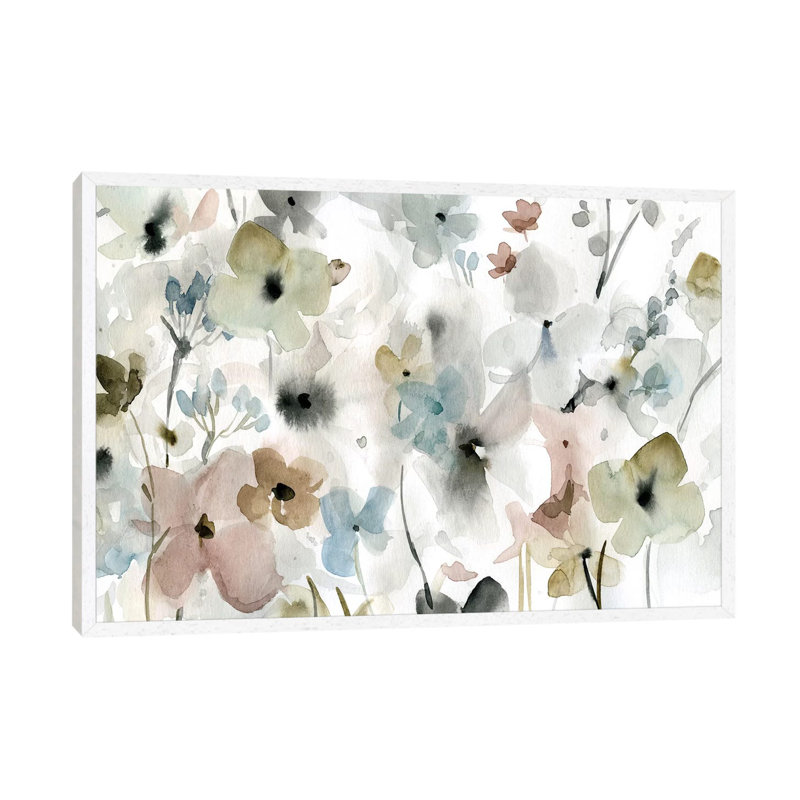 Evening Garden by Carol Robinson - Painting on Canvas, 66.04 cm H x 45.72 cm W, White Framed