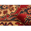 Tapis rouge en laine noué à la main de conception unique 4 pi x 6 pi 5 po Harsirat