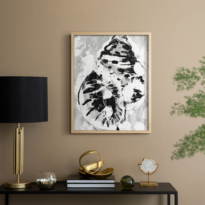 Impression encadrée Ocean Inkblot IV - bois massif, H 11 po x l 9 po