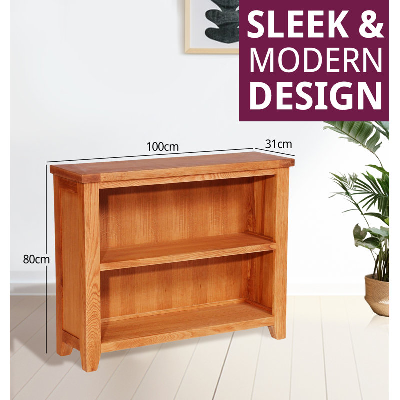Abbey 80cm H x 100cm W Solid Wood Standard Bookcase
