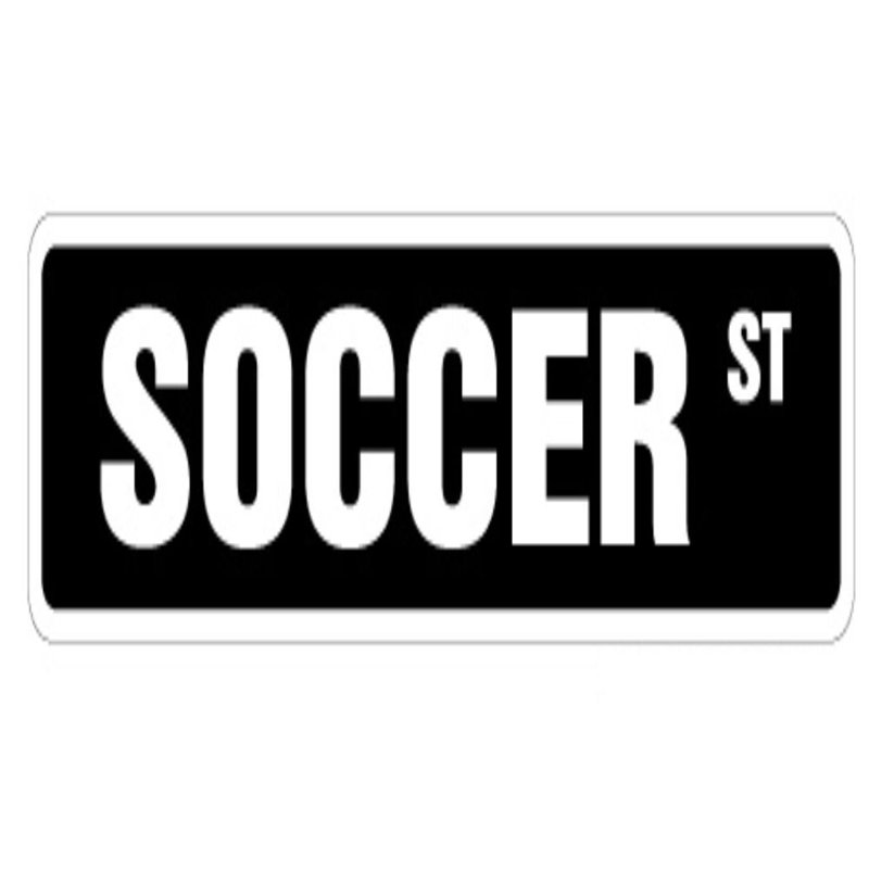 Enseigne ballon soccer Street