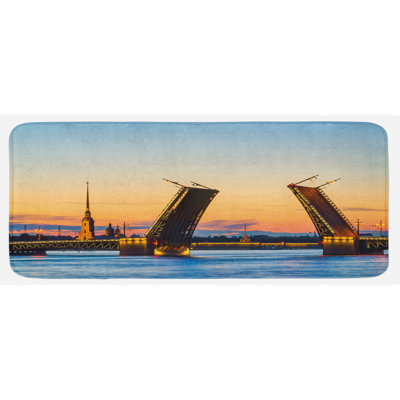 Coastal Polyester Kitchen Mat