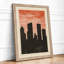Urban Sunset Skyline Modern - Framed Print-568384256-568384260