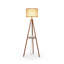 160cm Walnut Tripod Floor Lamp