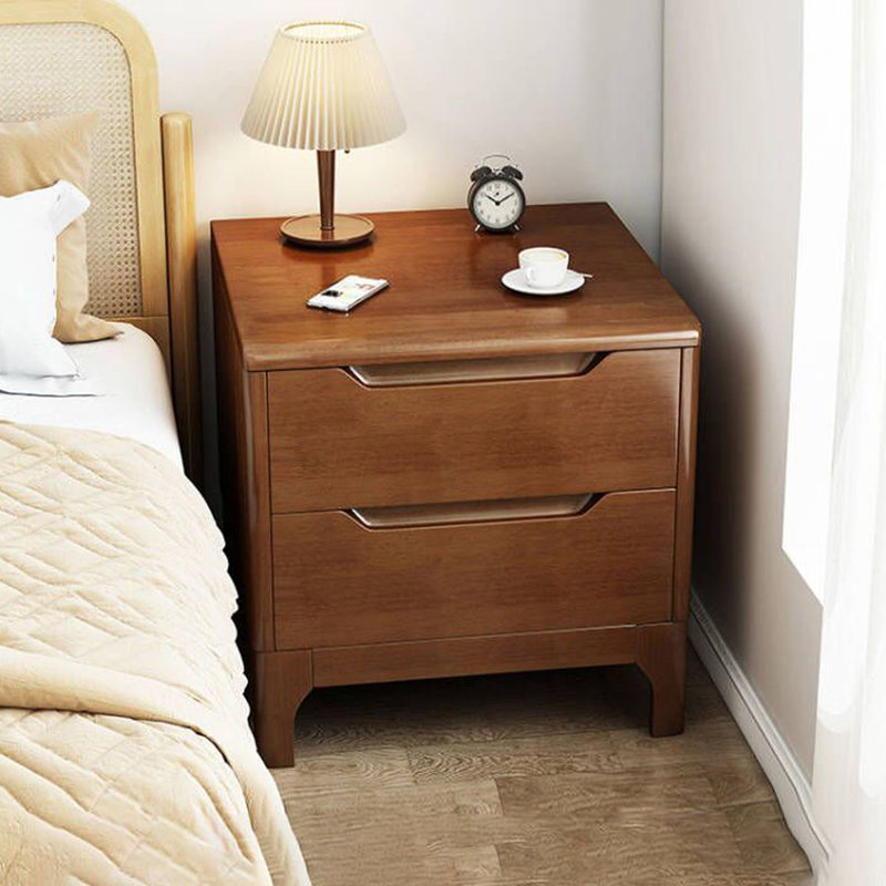 Angadveer 2pcs 2- Drawer Solid Wood Nightstand (1 pair)