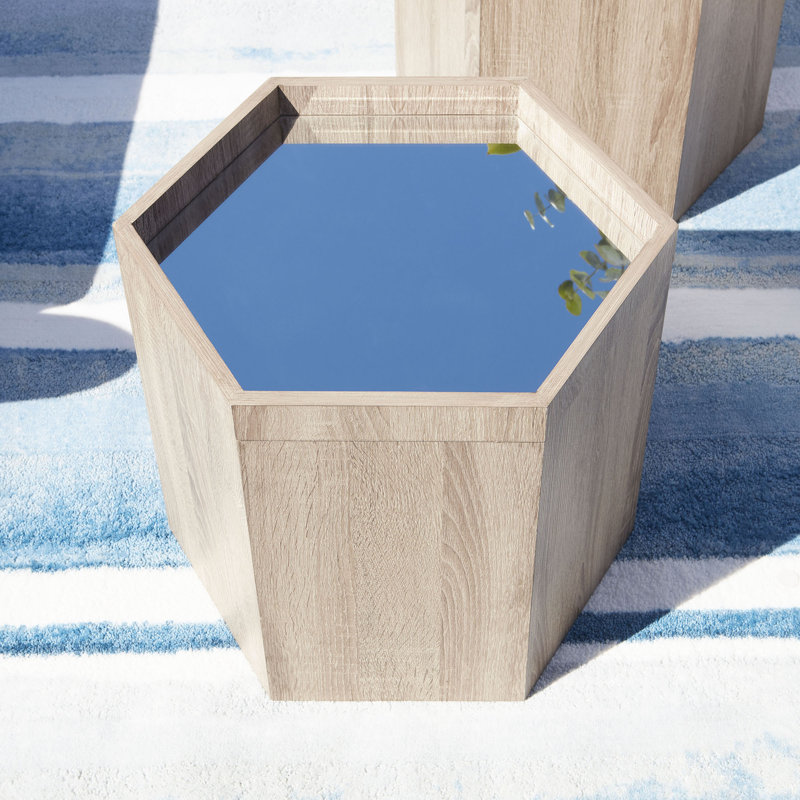 Honeycomb End Table, 15.75" H x 18.25" W x 15.75" D
