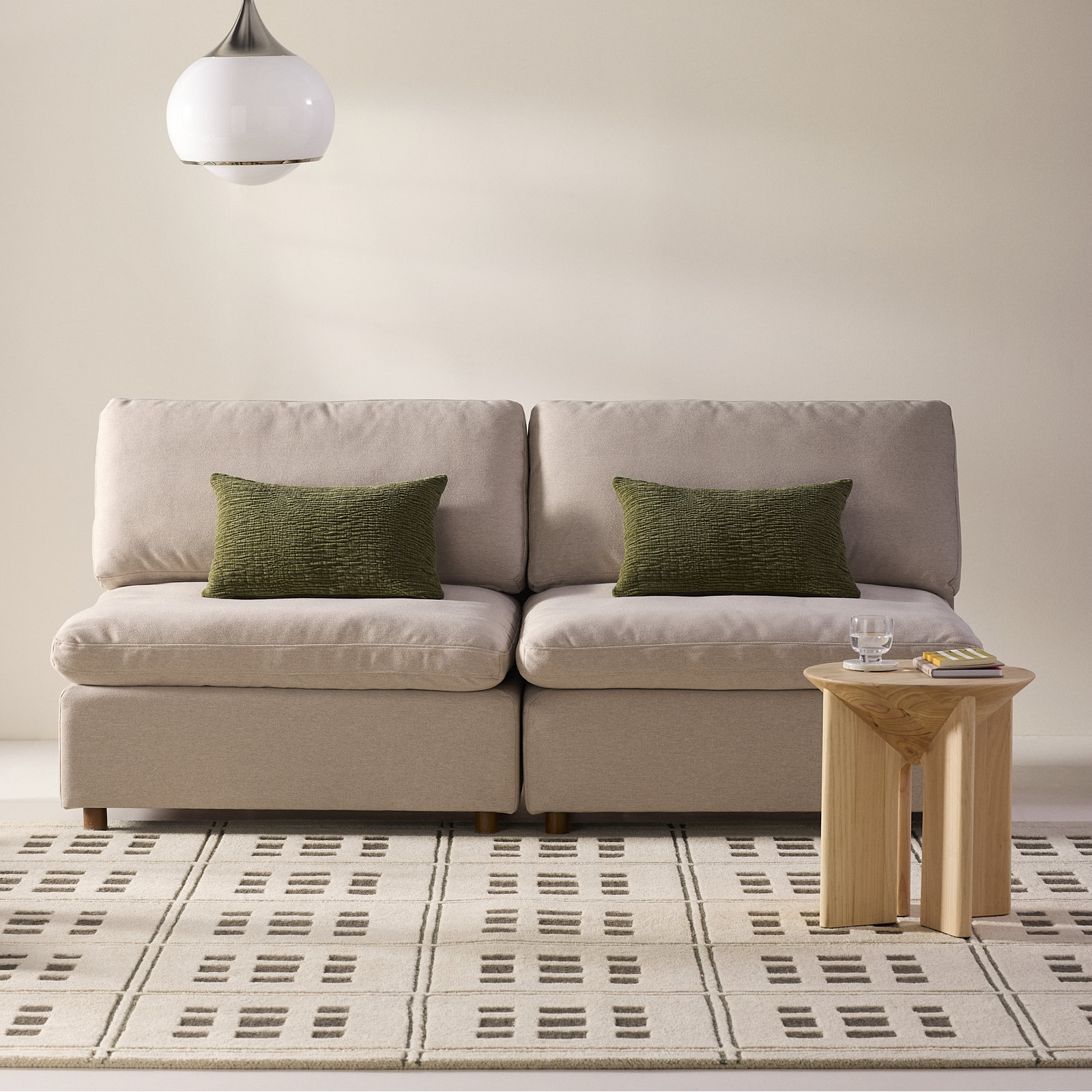 Jossa 76" Modular Loveseat, Beige