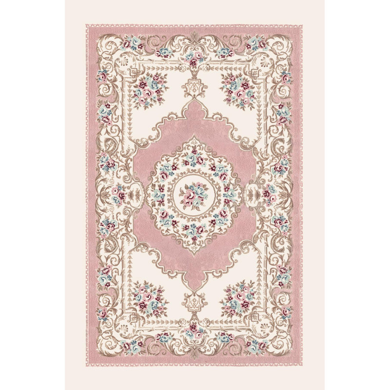 Premium Woven Area Rug, 5.9 x 9.2 Feet | 100% Polyester, 650 g/m² | Antibacterial, Non-Slip PVC Dot Underside, 0.3 in Pile Height | Machine Washable, 3D Digital Printing | Perfect for Living Room & Bedroom Decor