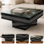 Table basse à motif de diamants broyés