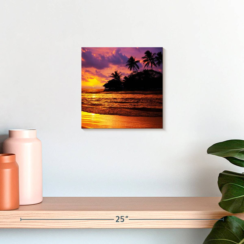 Silhouette de palmiers tropicaux Gillard, H 10 po x l 10 po