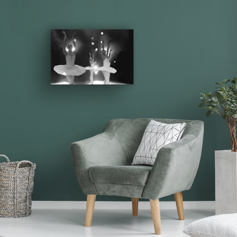 Art sur toile, lac de cygne Alexandr, H 16 po x l 24 po
