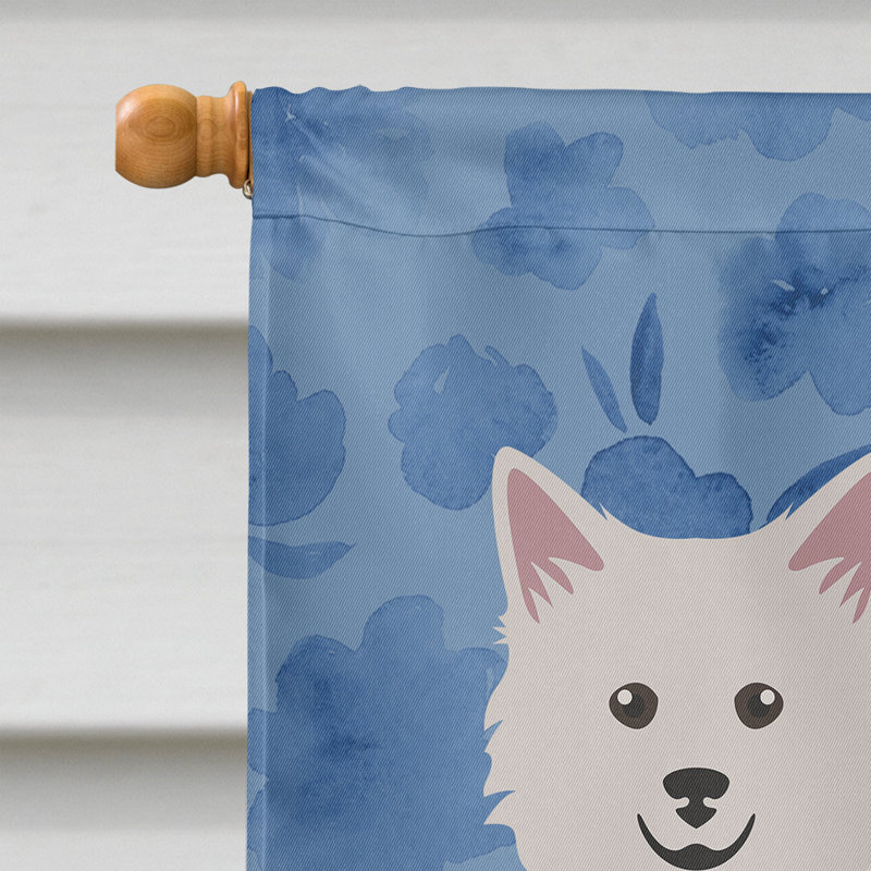 Caniche en polyester à 2 côtés 40 x 28 po standard welcome drapeau maison, Poméranien italien