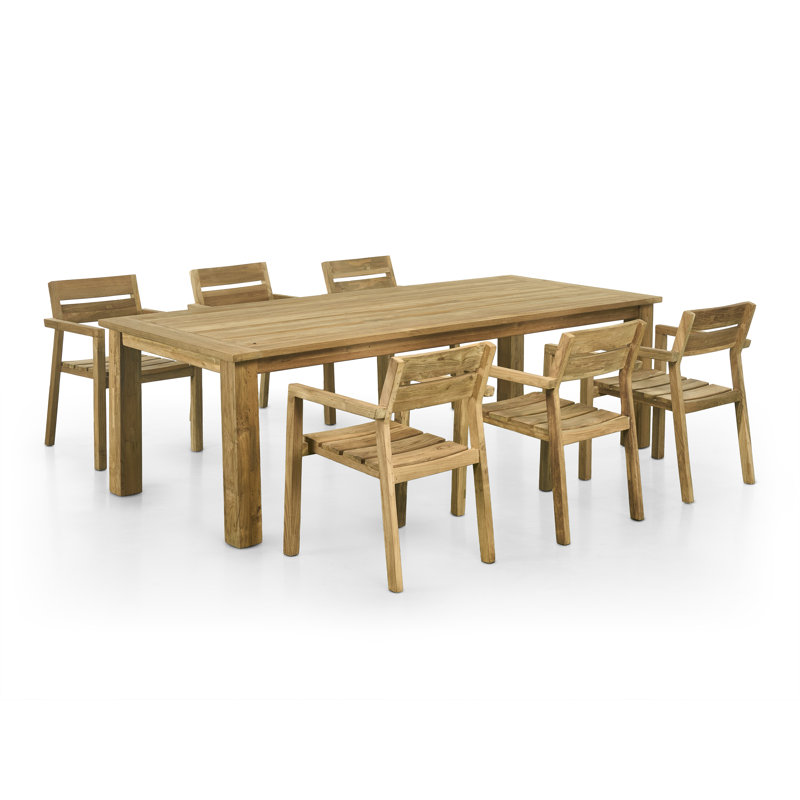 Ensemble de table de salle à manger 94 po Oxford, 7 pièces : table, 6 chaises, H 30,3 po x l 94 po x P 40 po