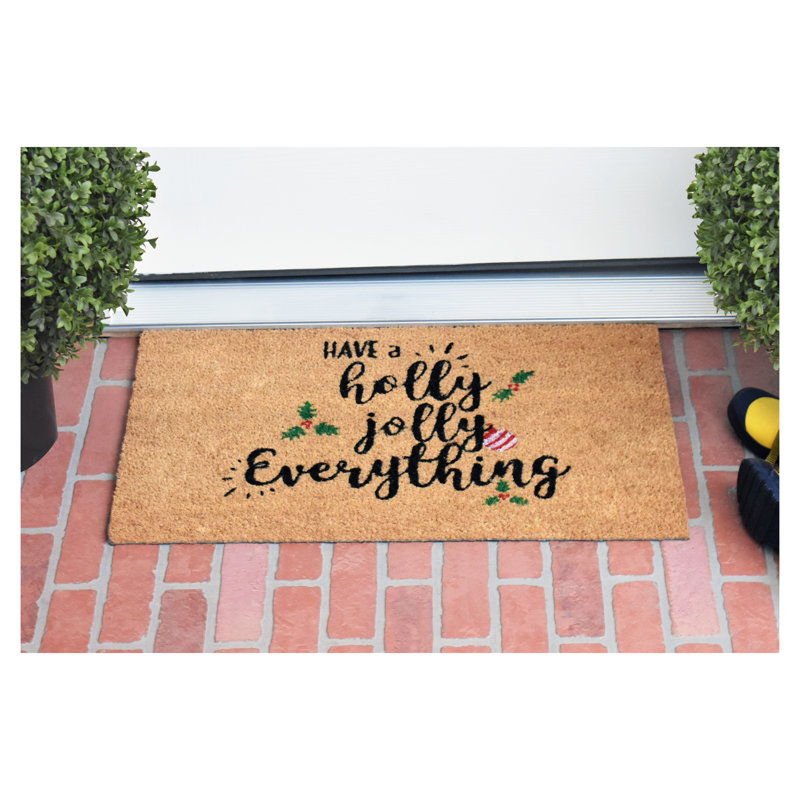 Loyola Non-Slip Christmas Outdoor Doormat, 24" W x 36" L