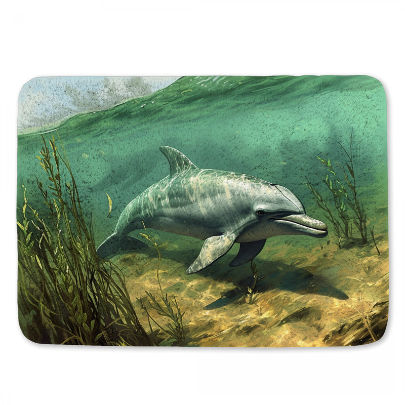 Tapis de bain Dolphin Marine Life, L 17 po x L 24 po
