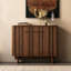 47.24"Brown Vertical Grain Solid Wood Shoe Cabinet-132968364