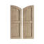 Timberthane deux panneaux plats égaux avec volets elliptiques en faux bois (par paire)-64374830-64374847-64374850