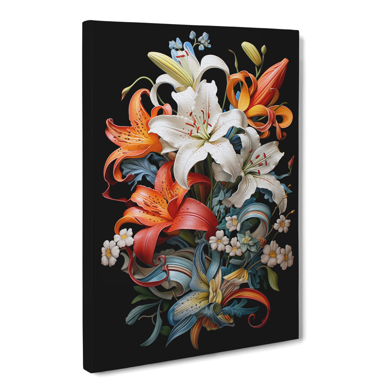 Lily Flower Renaissance Art - Wrapped Canvas, 60cm H x 40cm W x 3cm D