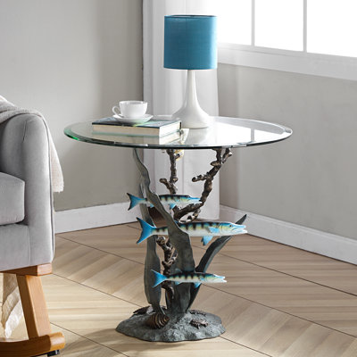 Basden Glass Top End Table