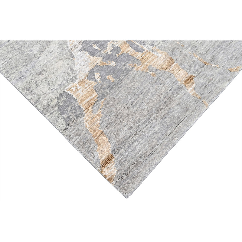 Handmade Wool Area Rug, Rectangle 5' x 8'