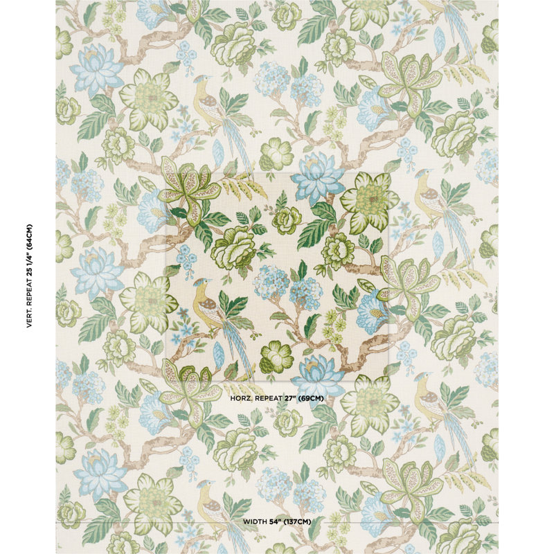 Schumacher X Timothy Corrigan Huntington Gardens Fabric, Paradis