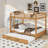 Queen Size Bunk Bed With Ladder And Trundle-1892930242