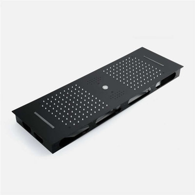 Ensemble de douche thermostatique à DEL noir mat avec caractéristiques modernes Cagliari