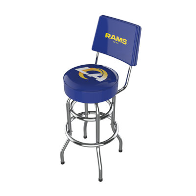NFL Houston Texans Swivel Chrome Bar Stool With Back