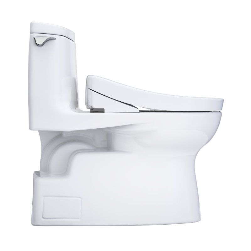TOTO® WASHLET+® Carlyle® II 1G® One-Piece Elongated 1.0 GPF Toilet and WASHLET+® S5 Bidet Seat, Cotton White - MW6143446CUFG#01