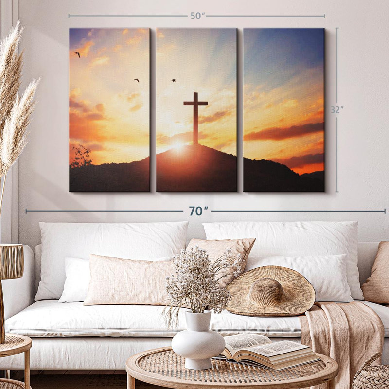 " Sunset Cross ", 32" H x 50" W x 1.25" D