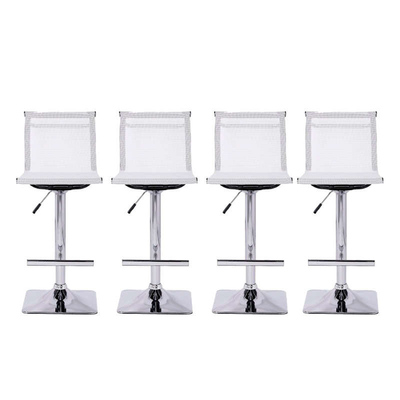 Tabouret pivotant à hauteur réglable Carlos, Blanc