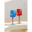 Verre à vin bleu élégant, 9 x 9 x 8,7 pouces | 100% verre, capacité de 16,9 oz liq. Va au lave-vaisselle, parfait pour recevoir et décorer la maison-66268712
