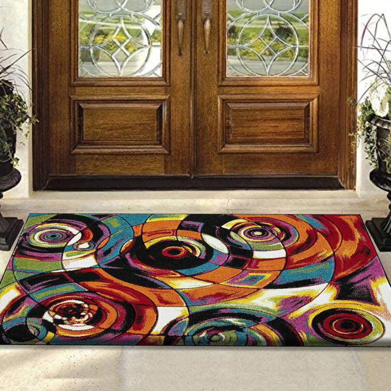 Aleesia Abstract Area Rug, Rectangle 60 x 110cm	