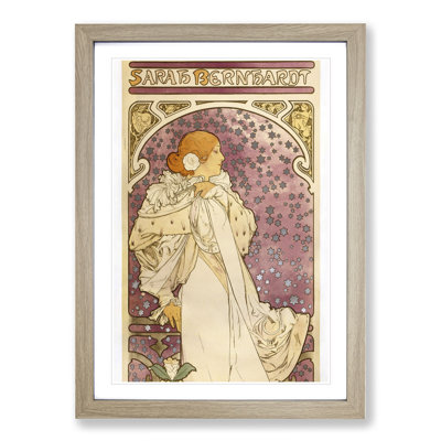 Lady of the Camellias by Alphonse Mucha - Framed Print