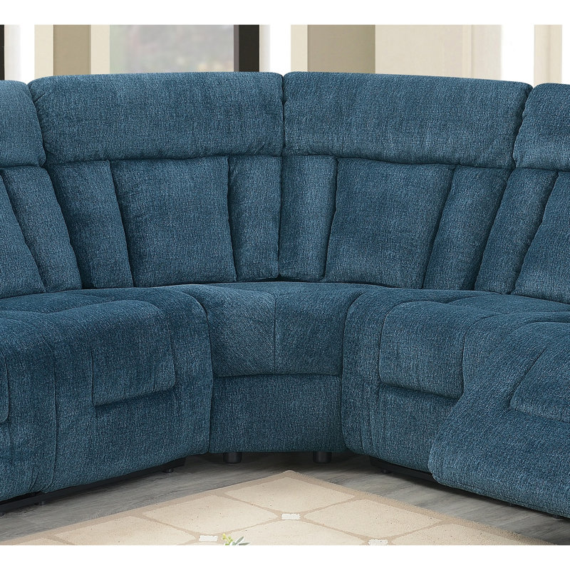 Ensemble de canapé modulaire inclinable en chenille 3 pièces