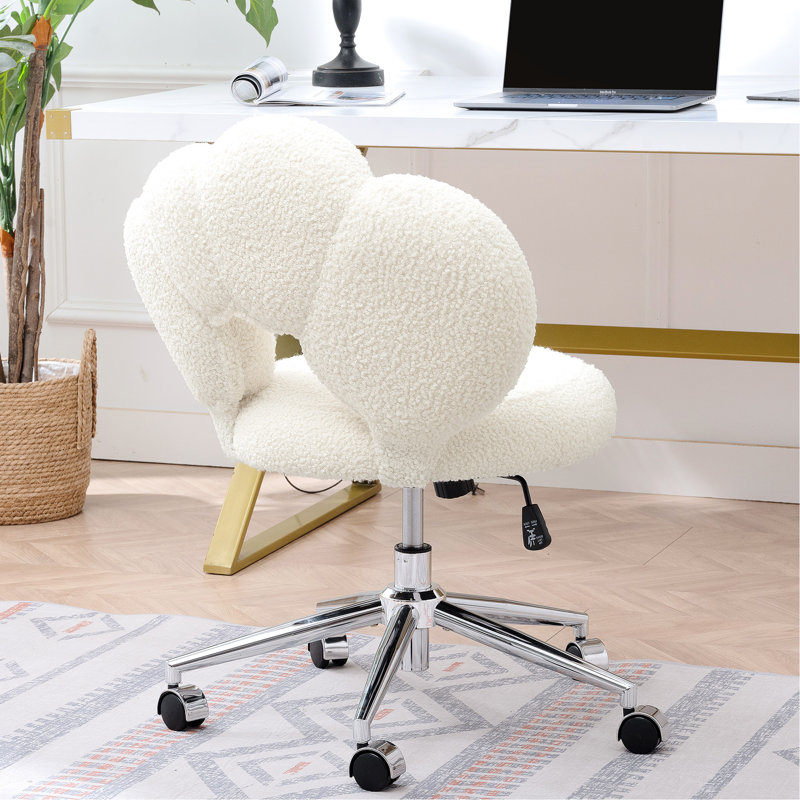 Fauteuil pivotant ergonomique avec réglage de la hauteur et du tissu confortable