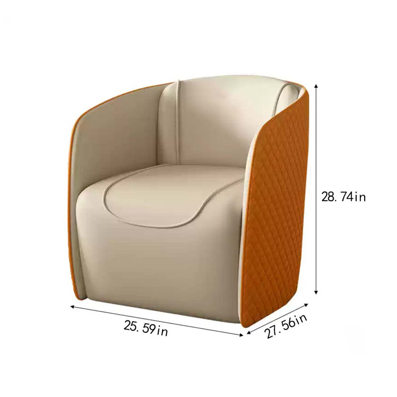 Ensemble de canapé orange moderne
