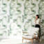 Papier peint abstrait ondulé Shades Of Green