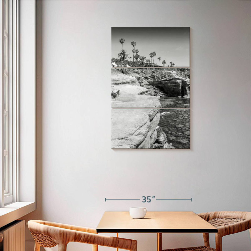 Gillard San Diego Sunset Cliffs Monochrome, 57" H x 36" W