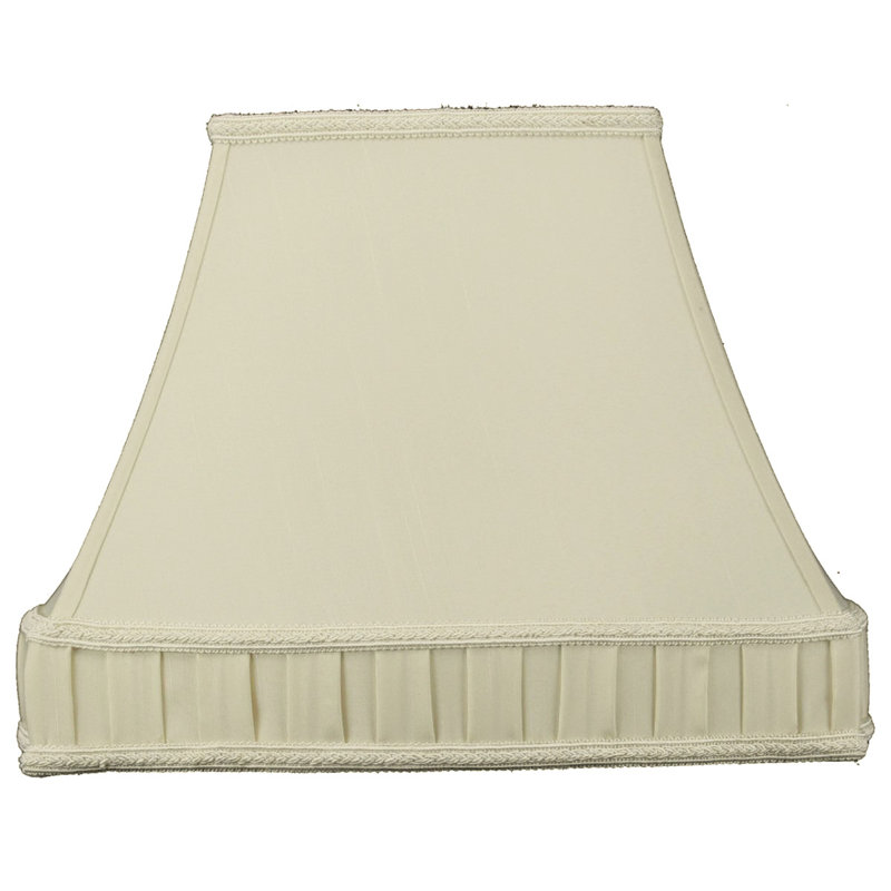 Abat-jour en forme de lampe en shantung cloche 14" classics laiton
