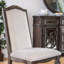 Ensemble repas élégant 7 pièces avec table ronde et chaises rembourrées